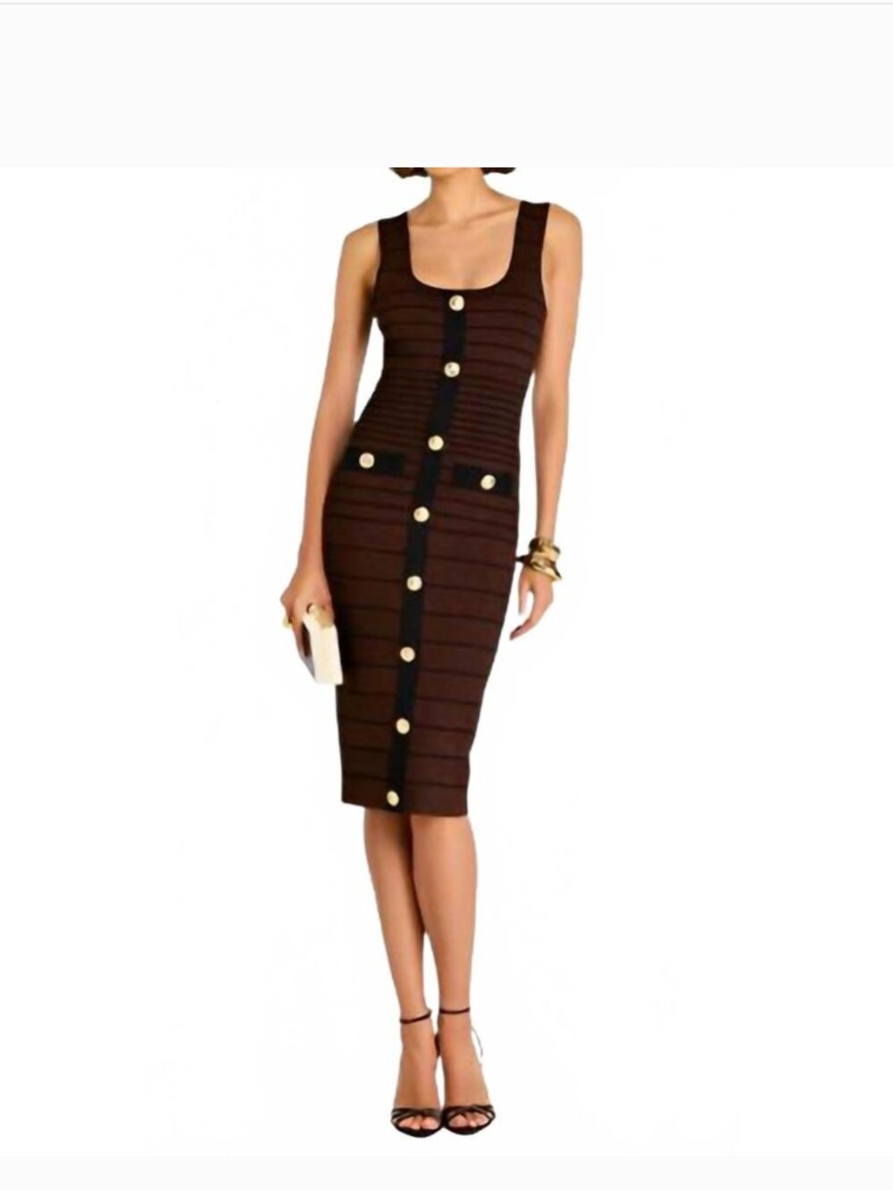 NWT Weyla Knit Dress - Metallic Earth/Black